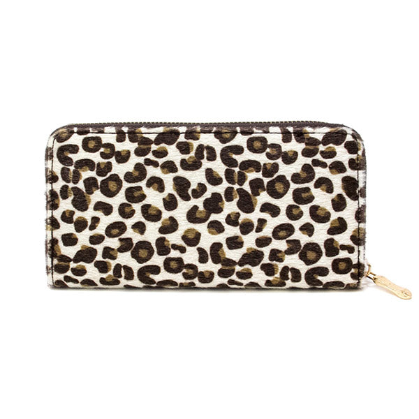 Leopard Print Faux Fur Zipper Wallet Leopard Wallet Faux Fur Wallet, be the ultimate fashionista while carrying this small bag for your money, credit cards, coins, keys, etc Makes shopping easy without having to lug around a huge purse! Perfect Gift Birthday, Christmas, Anniversary, Stocking Stuffer, Secret Santa, Valentine's Day, etc