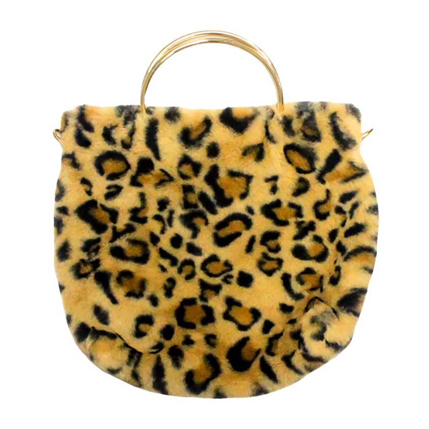 Leopard Solid Faux Fur Tote Crossbody Bag, this cute and attractive crossbody bag is awesome to show your trendy choice that will make you stand out. It gives you the best support for carrying the handy stuff. Have fun and look stylish with this beautiful crossbody bag that will amp up your attire surely. It's versatile enough for wearing straight through the week. Perfectly lightweight to carry around all day.