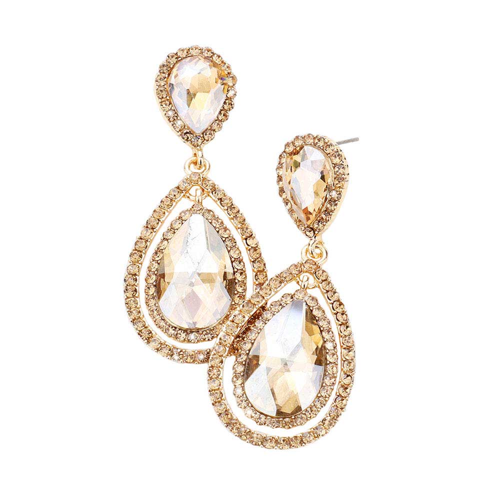 Light Col Topaz Teardrop Crystal Rhinestone Dangle Evening Earrings, these Crystal Evening dangles earrings are lightweight and make a stylish addition to your fashion earring and jewelry collection. put on a pop of color to complete your ensemble. Jewelry that fits your lifestyle! Perfect Birthday Gift, Anniversary Gift, Mother's Day Gift, Graduation Gift, Prom Jewelry, Just Because Gift, Thank you Gift.