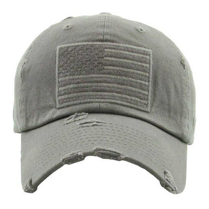 Light Gray American USA Flag Vintage Baseball Cap, Show your patriotic side with this cute patriotic  USA flag style American Flag baseball cap. Perfect to keep the sun out of your eyes, and to pull your hair back during exercises such as walking, running, biking, hiking, and more! Adjustable Velcro strap gives you the perfect fit. its awesome vintage look, Soft textured, embroidered with fun statement will become your favorite cap.