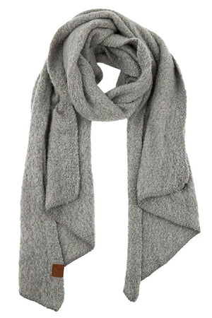 Light Grey C C Bias Cut Scarf With Whipstitched Edging, Add a beautiful look and touch of perfect class to your outfit in style. Nicely designed with whipstitched Edging that gives a unique yet awesome appearance with comfort and warmth. Perfect weight makes it wearable to complement your outfit, or with your favorite fall jacket. Great for daily wear in the cold winter to protect you against the chill.
