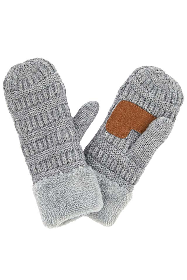 Light Melange Gray C C Solid Color Knitted Mitten Gloves, give your look so much more eye-catching with a solid color. It gives you a cozy feel, very fashionable, attractive, and cute looking in the winter season and cold days. This easy and classic glove is soft and muted. Before running out the door into the cool air, you’ll want to reach for these toasty gloves to keep your hands incredibly warm. An awesome pair of gloves that fits with any outfit with style.