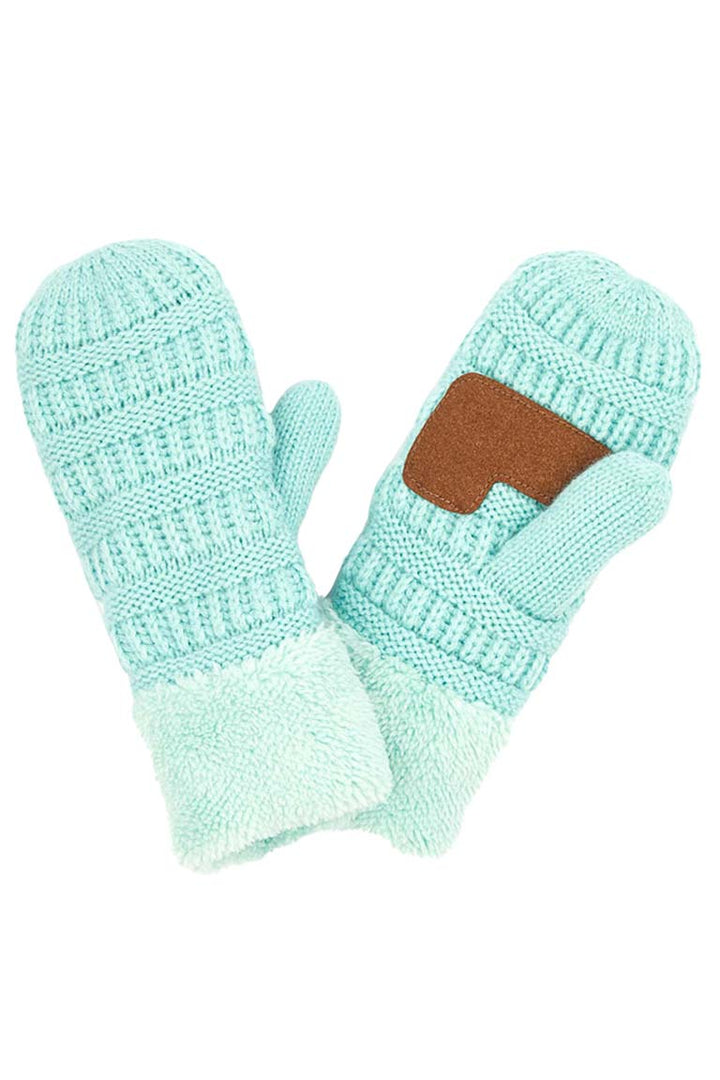 Light Mint C C Solid Color Knitted Mitten Gloves, give your look so much more eye-catching with a solid color. It gives you a cozy feel, very fashionable, attractive, and cute looking in the winter season and cold days. This easy and classic glove is soft and muted. Before running out the door into the cool air, you’ll want to reach for these toasty gloves to keep your hands incredibly warm. An awesome pair of gloves that fits with any outfit with style.