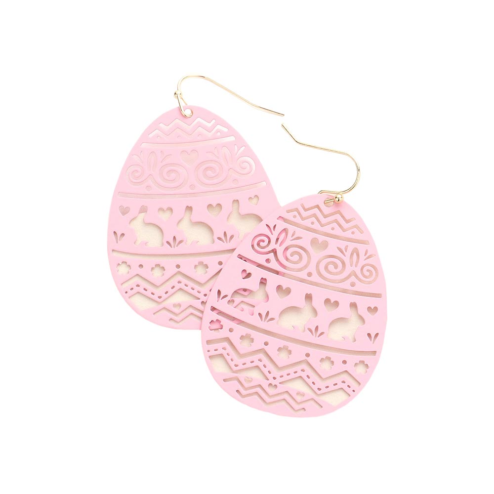Light Pink Cut Out Bunny Detailed Easter Egg Dangle Earrings, embrace the easter spirit with these happy easter bunny egg earrings. These adorable dainty gift earrings are bound to cause a smile or two. Perfect for the festive season. These heart-themed bunny egg earrings are also suitable for daily wear. Delicate designs will never go out of style, unique on special days. Surprise your loved ones on this Easter Sunday occasion. This a great gift idea for your wife, mom, or your loving one.