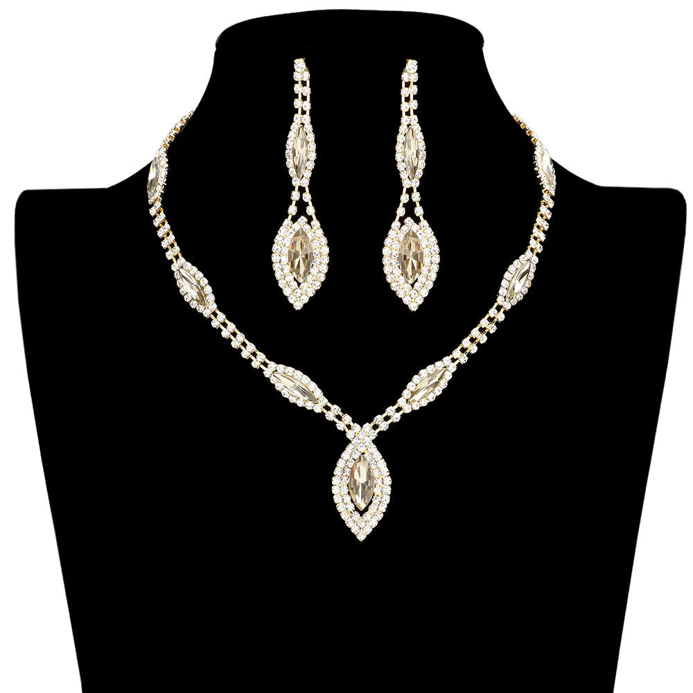 Lt Col Topaz Trendy Marquise Stone Accented Rhinestone Necklace, get ready with this rhinestone necklace to receive the best compliments on any special occasion. Put on a pop of color to complete your ensemble and make you stand out on special occasions. Awesome gift for anniversaries, Valentine’s Day, or any special occasion.