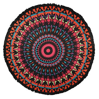 Multi Color Mandala Print Multi-Way Fringe Round Beach Throw Towel it’s time to enjoy those summertime vibes with a fun day at the beach, vacation or by the poolside with your friends! Mandala Print Beach Towel Blanket Great Birthday Gift, Mother's day gift, Anniversary Gift, Just because, Beach Towel, Beach Throw, vacay ready 