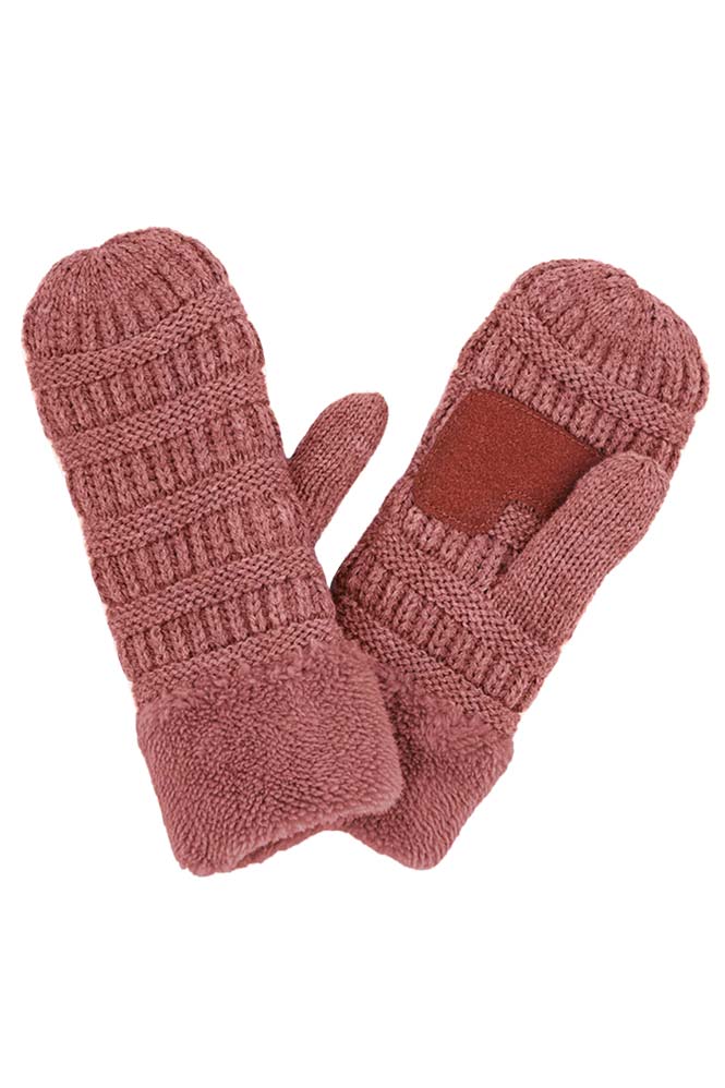 Mauve C C Solid Color Knitted Mitten Gloves, give your look so much more eye-catching with a solid color. It gives you a cozy feel, very fashionable, attractive, and cute looking in the winter season and cold days. This easy and classic glove is soft and muted. Before running out the door into the cool air, you’ll want to reach for these toasty gloves to keep your hands incredibly warm. An awesome pair of gloves that fits with any outfit with style.