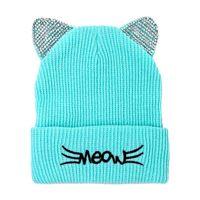 Soft, Cozy Meow Solid Stone Mint Cat Ear Beanie Hat Mint Cat Ear Hat Stone Hat Winter Hat, reach for this toasty hat to keep you incredibly warm when running out the door. Accessorize with this cat ear hat, it's the autumnal touch finish your outfit in style. Best Gift Birthday, Christmas, Night Out Cold Weather, Valentine's Day