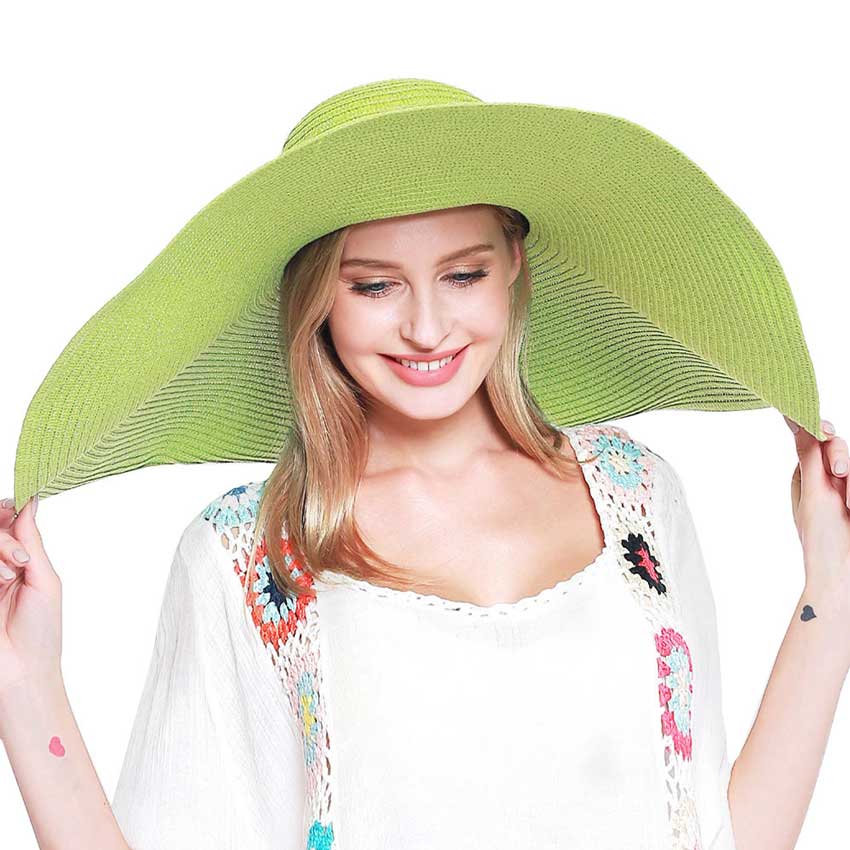 Mint Fashionable Solid Straw Sun Hat, adds a great accent to your wardrobe, This elegant, timeless & classic Hat looks cool & fashionable. Perfect for that bad hair day, or simply casual everyday wear; Great gift for that fashionable on-trend friend. Perfect Gift Birthday, Holiday, Anniversary, Valentine's Day.