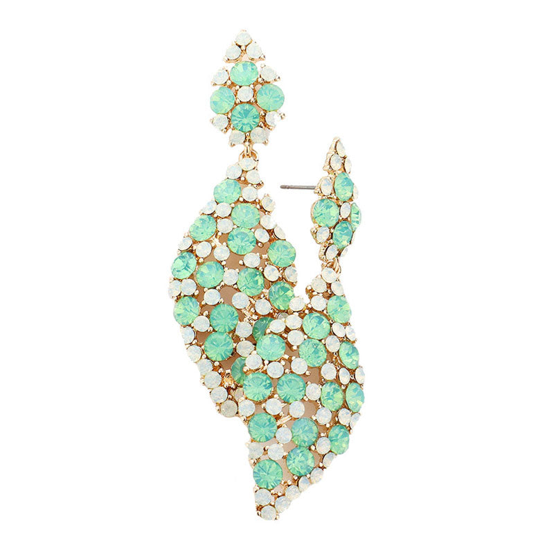Mint Opal Bubble Stone Dangle Evening Earrings, put on a pop of color to complete your ensemble. Perfect for adding just the right amount of shimmer & shine and a touch of class to special events. Perfect Birthday Gift, Anniversary Gift, Mother's Day Gift, Graduation Gift.