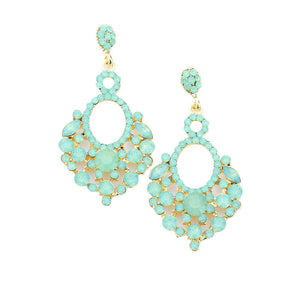 Mint Opal Marquise Crystal Chandelier Statement Evening Earrings, put on a pop of color to complete your ensemble. Perfect for adding just the right amount of shimmer & shine and a touch of class to special events. Perfect Birthday Gift, Anniversary Gift, Mother's Day Gift, Graduation Gift.