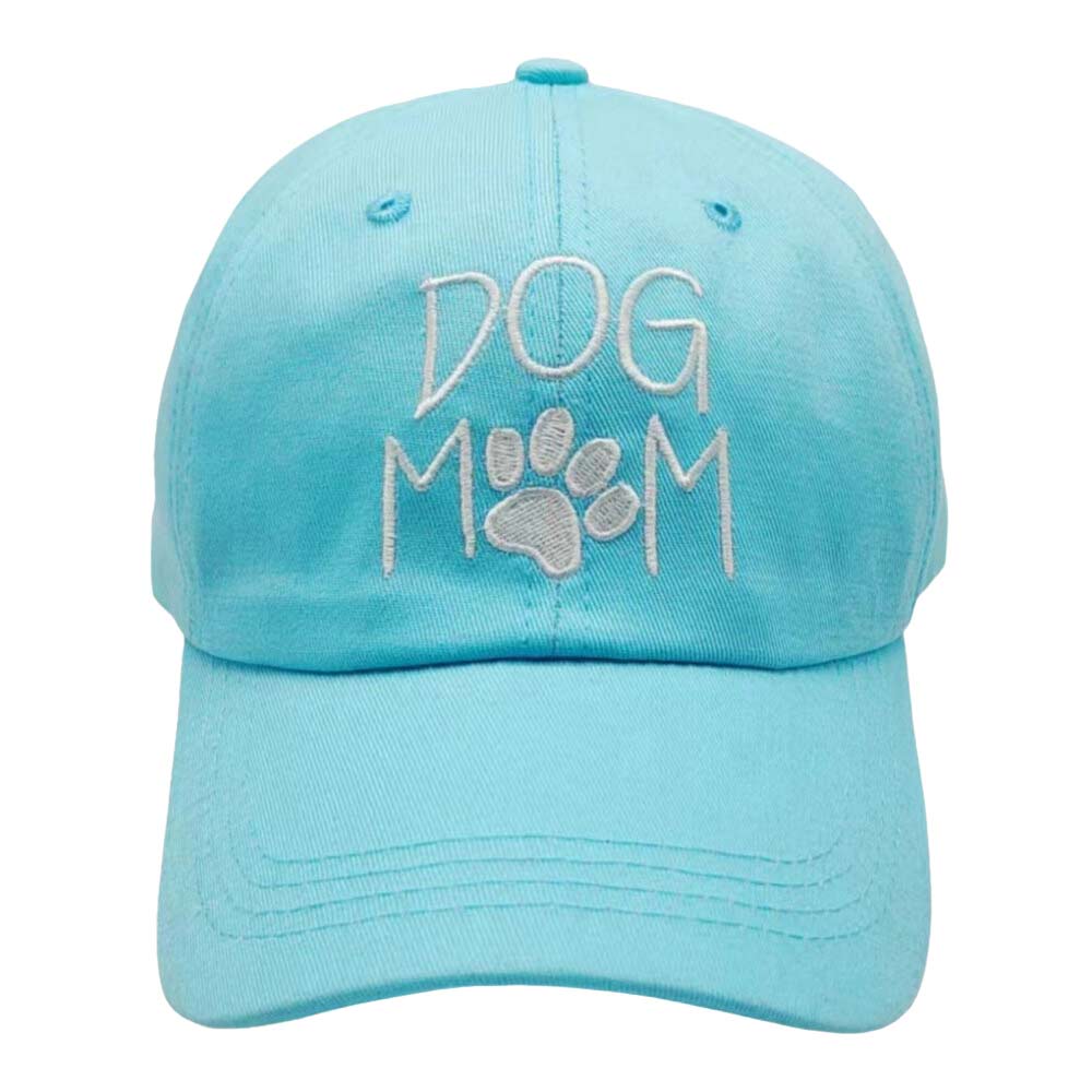 Black Paw Pointed Dog Mom Message Baseball Cap, this cute dog mom message baseball cap for women is both functional and stylish! This baseball cap has the design "Dog Mom" screen printed on the front. Fun cool dog mother-themed message vintage cap perfect for those who love the animal and perfect for the mom who is in Charge! 
