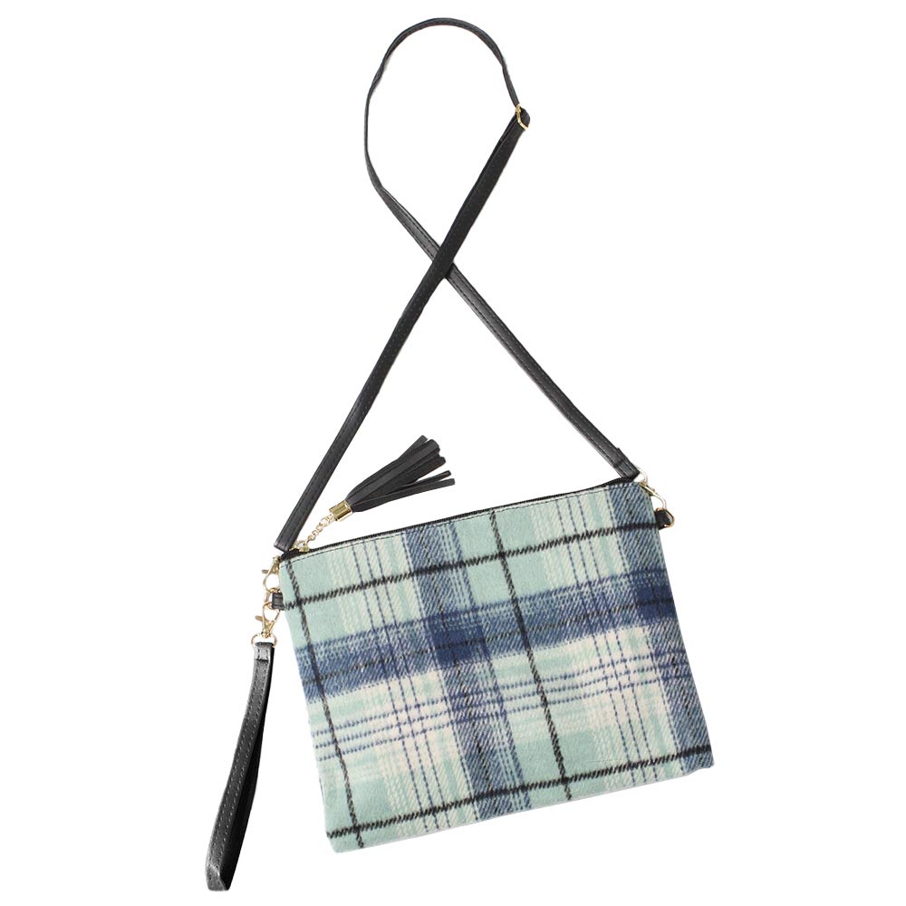Mint Plaid Check Crossbody Clutch Bag, is the ultimate choice for your fashion. It will be your new favorite accessory to hold onto all your necessary items. It's lightweight and easy to carry especially when you need hands-free to run errands or a night out on the town. Its attachable and detachable straps make it more comfortable for you. Perfect Birthday Gift, Everyday Bag, Anniversary Gift, Graduation Gift, Holiday, Christmas, New Year, Anniversary, Valentine's day.