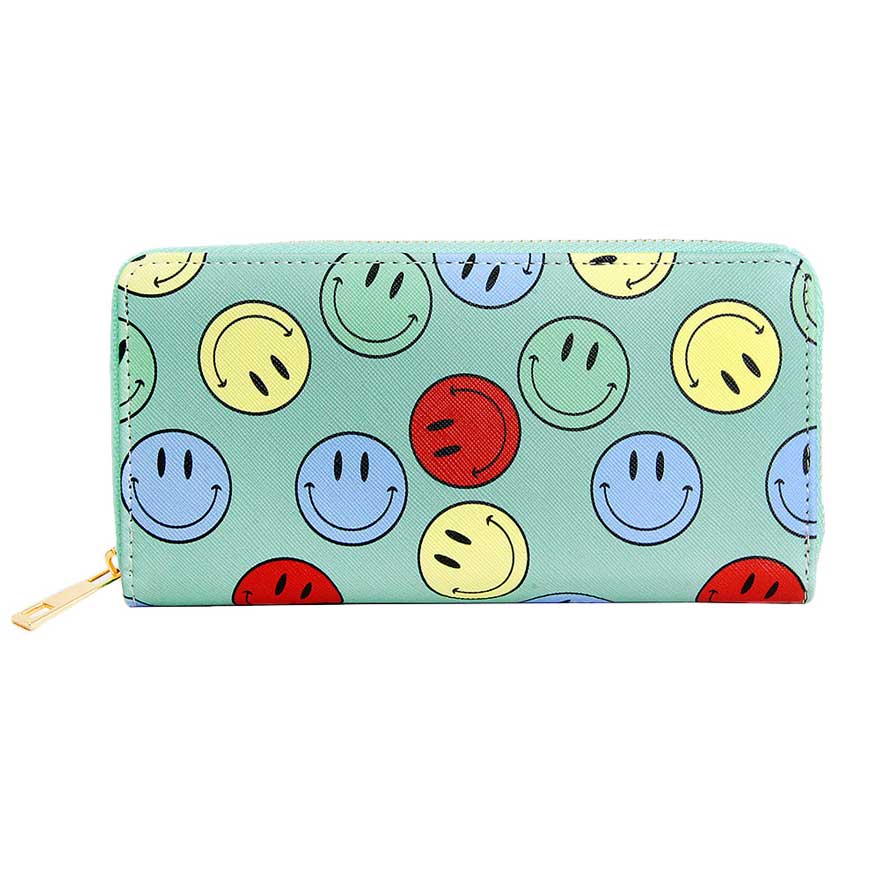 Mint Smile Patterned Zipper Wallet, look like the ultimate fashionista, beautiful Smile Patterned Zipper Wallet. Perfect for money, credit cards, keys or coins and many more things, light and gorgeous. Perfect Birthday Gift, Anniversary Gift, Just Because Gift, Mother's day Gift, Summer, & night out on the beach etc.