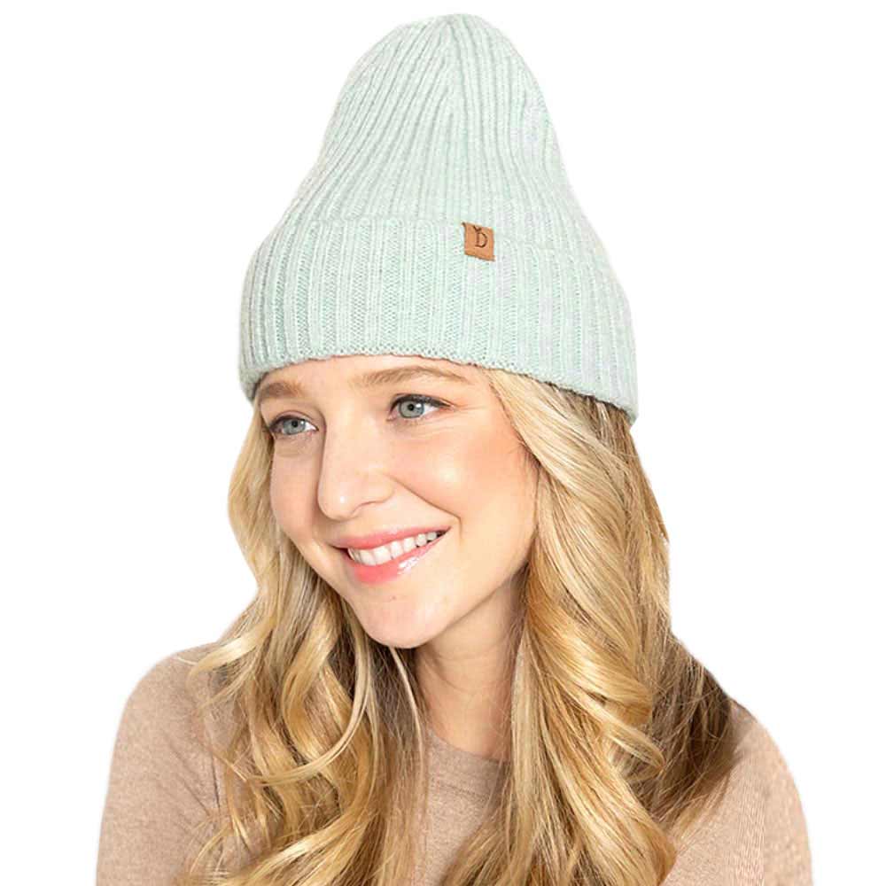 Mint Solid Ribbed Cuff Beanie Hat, before running out the door into the cool air, you’ll want to reach for this toasty beanie to keep you incredibly warm. Accessorize the fun way with this beanie winter hat, it's the autumnal touch you need to finish your outfit in style. This solid color variation beanie will highlight your Christmas festive outfit. Awesome winter gift accessory! Perfect Gift Birthday, Christmas, Stocking Stuffer, Secret Santa, Holiday, Anniversary, Valentine's Day, Loved One.