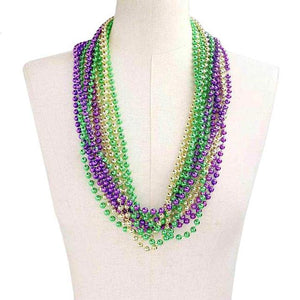 Multi 12PCS Assorted Color Mardi Gras Beaded Necklaces, Beautifully crafted design adds a gorgeous glow to any outfit. Wear this Mardi Gras seed beaded bright gold purple and green color, you can share it with family and friends, and the interesting decoration hanging around your neck makes you stand out in the crowd. 