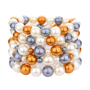 Multi 5PCS Pearl Stretch Bracelets, is beautifully designed with pearl that amps up your beauty to a greater extent and makes you look special on special occasions. Show your confidence and trendy choice with this beauty and complete your ensemble with a luxurious look. Look as regal on the outside as you feel on the inside with these bracelets, feel absolutely flawless. 