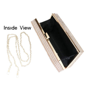Multi Oblique Lined Bling Clutch Bag, This high quality evening clutch is both unique and stylish. perfect for money, credit cards, keys or coins, comes with a wristlet for easy carrying, light and simple. Look like the ultimate fashionista carrying this trendy Shimmery Evening Clutch Bag!