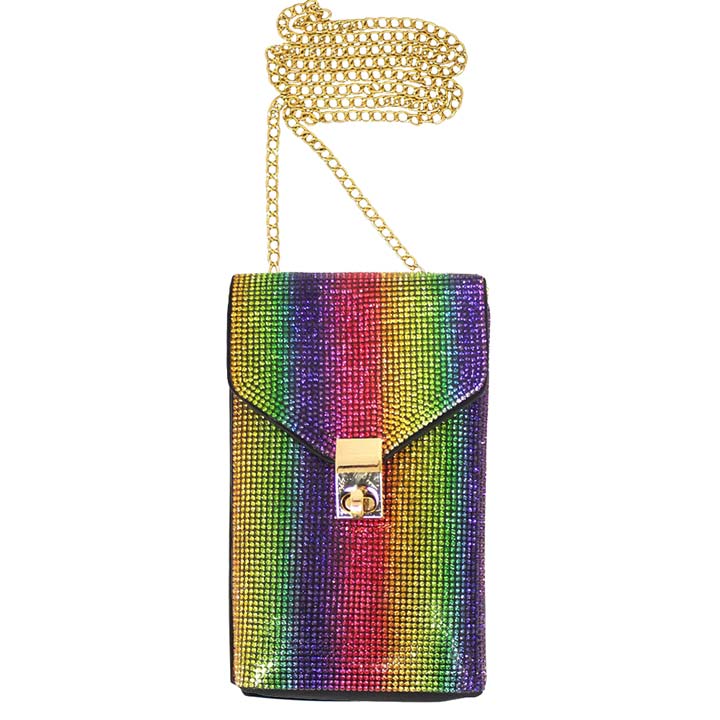 Multi Crossbody Bag, Sparkling stones adorn sides of this lustrous style, adds a romantic & glamorous touch Great wedding, prom, sweet 16, Quinceañera, hands-free dance the night away. Phone Bag to keep your phone at hand. Perfect Birthday Gift, Valentine's Day Gift, Anniversary Gift, Mother's Day Gift, Thank you Gift