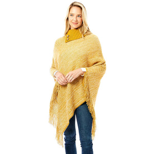 Mustard Button Collar Pointed Knitted Foldover Neck Poncho, is beautifully designed with different attractive colors that brings out the luxe into your look. Can be paired with so many tops. It ensures your upper body stays perfectly toasty when the temperatures drop. It's Lightweight and Breathable Fabric, Comfortable to Wear. It gently nestles around the neck and feels exceptionally comfortable to wear. 