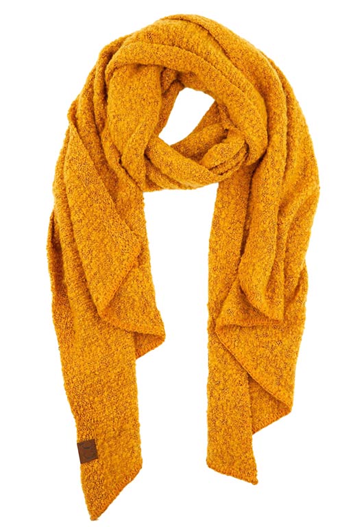 Mustard C C Bias Cut Scarf With Whipstitched Edging, Add a beautiful look and touch of perfect class to your outfit in style. Nicely designed with whipstitched Edging that gives a unique yet awesome appearance with comfort and warmth. Perfect weight makes it wearable to complement your outfit, or with your favorite fall jacket. Great for daily wear in the cold winter to protect you against the chill.