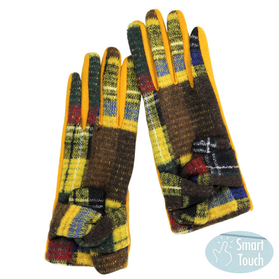 Black Multi Plaid Pattern Touch Gloves, are smart, eye-catching and attractive addition to your outfit. This plaid pattern touch gloves keeps you absolutely warm and toasty in the winter and cold weather outside. Accessorize the fun way with these gloves. These Tech-friendly warm gloves will allow you to use your electronic device and it can go with touchscreens, while keeping your fingers covered, swipe away! 