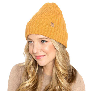 Mustard Solid Ribbed Cuff Beanie Hat, before running out the door into the cool air, you’ll want to reach for this toasty beanie to keep you incredibly warm. Accessorize the fun way with this beanie winter hat, it's the autumnal touch you need to finish your outfit in style. This solid color variation beanie will highlight your Christmas festive outfit. Awesome winter gift accessory! Perfect Gift Birthday, Christmas, Stocking Stuffer, Secret Santa, Holiday, Anniversary, Valentine's Day, Loved One.