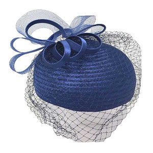 Navy Bow Mesh Dressy Hat, This fascinator which is not big enough to cover the whole of your head.Perfect for the elegant, extravagant and modern looking. Superb hat with a veil , with an unusual form of lines give the elegance and eccentricity to your outfit. A hat will make you keep your back straight, feel confident and be admirable. Perfect For Wedding, christmas, Halloween, Tee Party, Photo Prop, cocktail, Bridal Party and Other Occasions.
