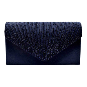 Navy Bling Evening Clutch Crossbody Bag. Look like the ultimate fashionista with these Clutch crossbody Bag! Add something special to your outfit! This fashionable bag will be your new favorite accessory. Perfect Birthday Gift, Anniversary Gift, Mother's Day Gift, Graduation Gift, Valentine's Day Gift.