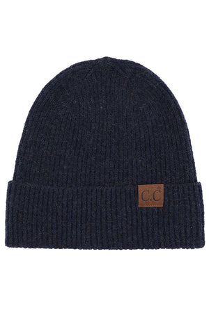 Navy C.C Soft Recycled Fine Yarn Cuff Beanie, Stylish Comfy Warm Winter Cuff Beanie; before running out the door into the cool air, you’ll want to reach for this toasty beanie to keep you incredibly warm. Accessorize the fun way with this beanie winter hat, it's the autumnal touch you need to finish your outfit in style. Awesome winter gift accessory! Perfect Gift Birthday, Christmas, Stocking Stuffer, Secret Santa, Holiday, Anniversary, Valentine's Day, Loved One.
