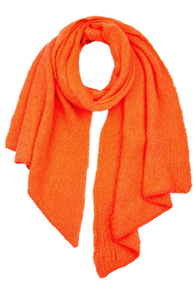 Neon Orange C C Bias Cut Scarf With Whipstitched Edging, Add a beautiful look and touch of perfect class to your outfit in style. Nicely designed with whipstitched Edging that gives a unique yet awesome appearance with comfort and warmth. Perfect weight makes it wearable to complement your outfit, or with your favorite fall jacket. Great for daily wear in the cold winter to protect you against the chill.