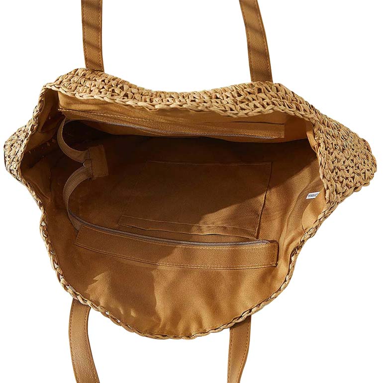 Neutral Color Block Straw Round Shoulder Bag, This straw shoulder bag is versatile enough for wearing through the week, simple and leisurely, elegant and fashionable, suitable for women of all ages, and ultra-lightweight to carry around all day. Perfect for traveling, beach, dating, and other outdoor activities in daily life.