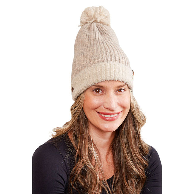 Neutral Face Mask Holder Button Cable Knit Pom Pom Beanie Hat. These awesome trendy women’s Beanie With Pom Pom are Warm, durable and comfortable. This will be your go-to beanie this fall and winter season. The classic style allows you to enhance your outfit, no matter your wardrobe. Accessorize the fun way with this pom pom hat, Awesome winter gift accessory! Perfect Gift Birthday, Christmas, Stocking Stuffer, Secret Santa, Holiday, Anniversary, Valentine's Day, Loved One.