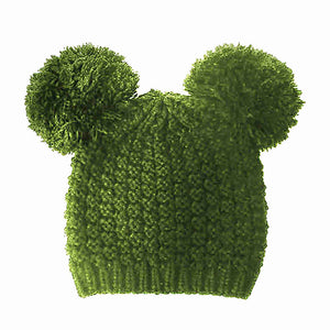 Olive Green Soft Cable Knit Double Faux Fur Pom Pom Beanie Kids Hat Winter Beanie Hat, be warm & cozy with this winter hat while adding a pop of color to your ensemble. Classic, trendy & chic to match your stylish fashion. Perfect Gift, Birthday, Christmas, Holiday, Anniversary, Valentine’s Day, Wife, Daughter