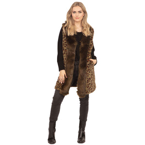 Olive Green Fall Winter Leopard Patterned Faux Fur Trim Vest, the perfect accessory, luxurious, trendy, super soft chic capelet, keeps you warm and toasty. You can throw it on over so many pieces elevating any casual outfit! Perfect Gift for Wife, Mom, Birthday, Holiday, Christmas, Anniversary, Fun Night Out
