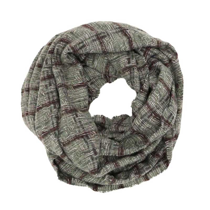 Olive Green Plaid Check Infinity Scarf, Fashionable and stylish, Accent your look with this soft, highly versatile scarf. Great for daily wear in the cold winter to protect you against chill, classic infinity-style scarf & amps up the glamour with plush material that feels amazing snuggled up against your cheeks. This elegant premium quality scarf is a great addition to your collection of fashion accessories. Awesome winter gift accessory!