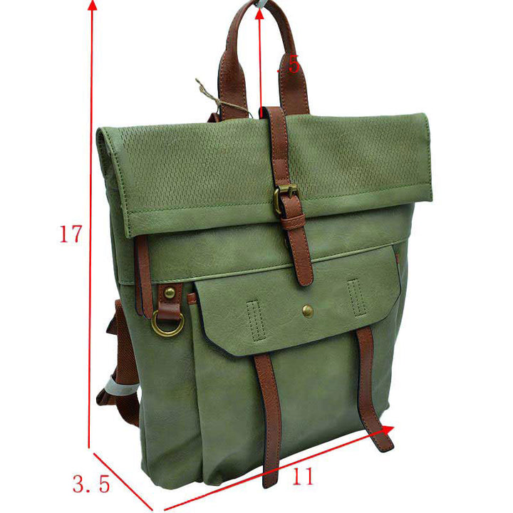 Olive Long-lasting Vintage Leather Backpack Laptop Messenger Bag. This perfect backpack that is roomy enough to fit all the essentials, and ideally, is convertible so you can get more use out of it, can sometimes be just as stressful as packing the aforementioned bag. The backpack is very fashionable, you can take it to a school, work or a day trip.
