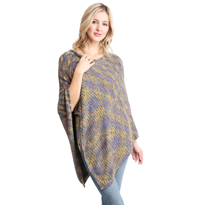 Olive Mixed Printed Soft Poncho, the perfect accessory, luxurious, trendy, super soft chic capelet, keeps you warm and toasty. You can throw it on over so many pieces elevating any casual outfit! Perfect Gift for Wife, Mom, Birthday, Holiday, Christmas, Anniversary, Fun Night Out