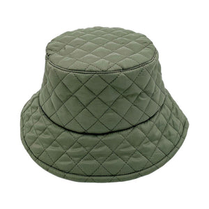 Olive Quilted Padding Bucket Hat, great for covering up when having a bad hair day. Perfect for protecting you from the sun, rain, wind, and snow. Amps up your outlook with confidence with this trendy bucket hat. Christmas Gift, Regalo Navidad, Regalo Cumpleanos, Birthday Gift, Valentines Day Gift, Regalo del Dia del Amor