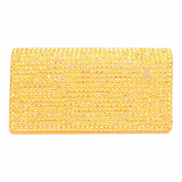 Orange Bling Studded Evening Clutch Crossbody Bag, is the perfect choice to carry on the special occasion with your handy stuff. It is lightweight and easy to carry throughout the whole day. You'll look like the ultimate fashionista while carrying this Crossbody Evening Bag. This stunning Bling Studded Clutch bag is perfect for weddings, parties, evenings, cocktail parties, wedding showers, receptions, proms, etc.