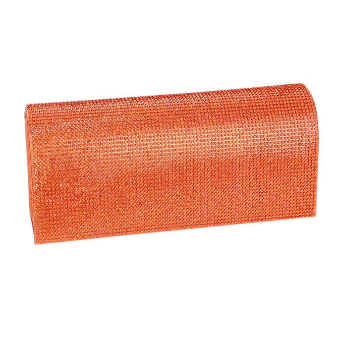 Orange Shimmery Evening Clutch Bag, This evening purse bag is uniquely detailed, featuring a bright, sparkly finish giving this bag that sophisticated look that works for both classic and formal attire, will add a romantic & glamorous touch to your special day. This is the perfect evening purse for any fancy or formal occasion when you want to accessorize your dress, gown or evening attire during a wedding, bridesmaid bag, formal or on date night.
