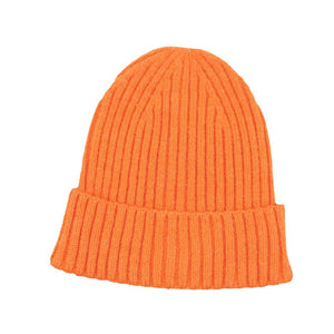 Orange Solid Ribbed Cuff Beanie Hat, before running out the door into the cool air, you’ll want to reach for this toasty beanie to keep you incredibly warm. Accessorize the fun way with this beanie winter hat, it's the autumnal touch you need to finish your outfit in style. This solid color variation beanie will highlight your Christmas festive outfit. Awesome winter gift accessory! Perfect Gift Birthday, Christmas, Stocking Stuffer, Secret Santa, Holiday, Anniversary, Valentine's Day, Loved One.