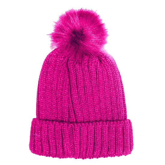 Pink Ada Soft Cozy Cable Knit Pom Pom Beanie Hat Warm Knit Pom Pom Hat Winter Hat, before running out the door into the cool air, you’ll want to reach for this toasty beanie to keep you incredibly warm. Accessorize the fun way with this faux fur pom pom hat, it's the autumnal touch you need to finish your outfit in style. Awesome winter gift accessory!