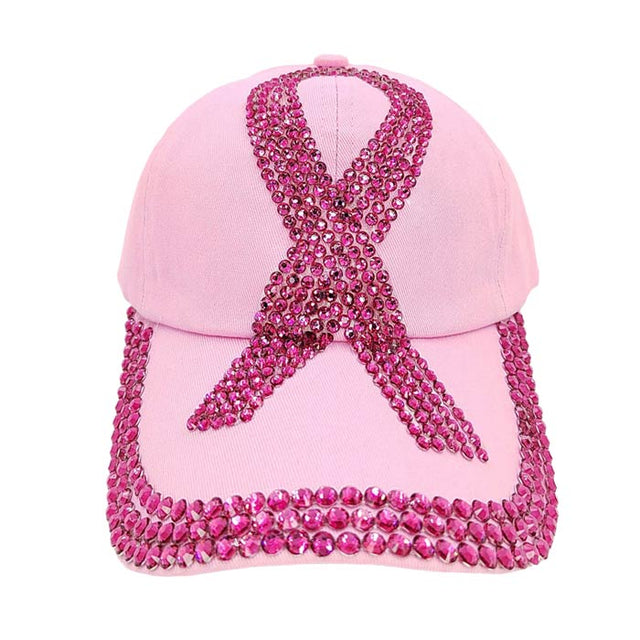 Pink Bling Pink Ribbon Baseball Cap, is an excellent Baseball that will reveal your smart and trendy choice! Perfect for walks in the sun or rain, great for a bad hair day, and still looks cool. Soft textured, embroidered message and distressing contrast stitching baseball cap that will become your favorite cap. show your trendy side with this Pink Ribbon-themed baseball cap. Make You More Attractive And Beautiful Among The Crowd.