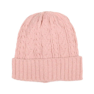 Pink Cable Knit Cuff Beanie. Take your winter outfit to the next level and have wonderful cable knit cuff beanie, Comfortable beanie keep your head and ear warm during the winter. These are perfect to go skiing, snowboarding, sledding, running, camping, traveling, ice skating and more. Awesome winter gift accessory! 