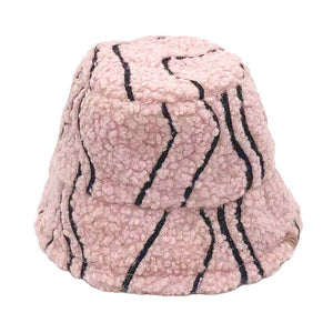 Pink Geometric Sherpa Bucket Hat, Before running out the door into the cool air, you’ll want to reach for this toasty bucket hat to keep you incredibly warm. Whenever you wear this bucket hat, you'll look like the ultimate fashionista. Accessorize the fun way with this  hat which gives you the autumnal touch that you need to finish your outfit in style. Awesome winter gift accessory and perfect Gift for Birthdays, Christmas, holidays, anniversaries, Valentine’s Day, etc.