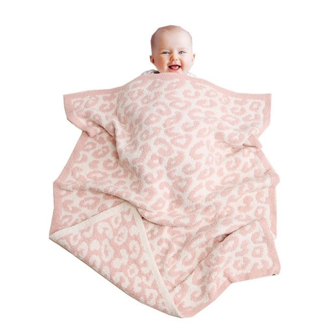 Pink Kids Leopard Patterned Animal Print Comfy Warm Soft Cozy Blanket; great for relaxing at home, watching a movie or going to sleep, this soft cozy blanket will keep you warm and comfortable. Nice and easy to fold and transport, bring this luxurious cozy blanket wherever you go! Perfect Birthday Gift, Anniversary Gift, Christmas Gift, Housewarming Present