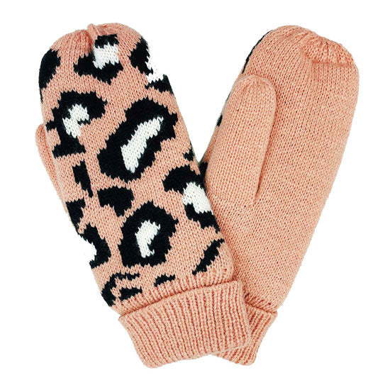 Pink Leopard Patterned Mitten Fleece Lining Gloves. Before running out the door into the cool air, you’ll want to reach for these toasty gloves to keep your head incredibly warm. Accessorize the fun way with these gloves, it's the autumnal touch you need to finish your outfit in style. Awesome winter gift accessory!