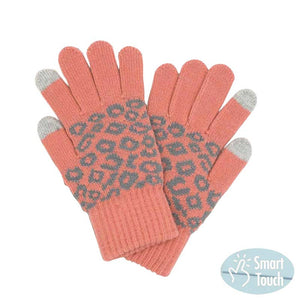 Pink Leopard Patterned Smart Gloves, drag out your dashing look and gives you warmth on cold days. These warm gloves will allow you to use your electronic device and touch screens with ease. The attractive leopard pattern exposes the bold look and trendy appearance. Perfect Gift for this winter!