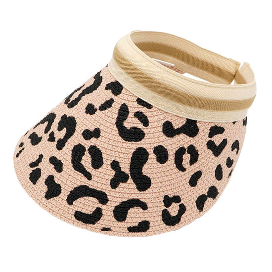 Pink Leopard Patterned Visor Hat. Eco-friendly visor whether you’re basking under the sun at the beach, the pool, kicking back with friends at the lake, a great hat can keep you cool and comfortable even when the sun is high in the sky. Perfect Birthday , Mother's Day , Anniversary , Vacation Getaway, Valentines Day Gift.